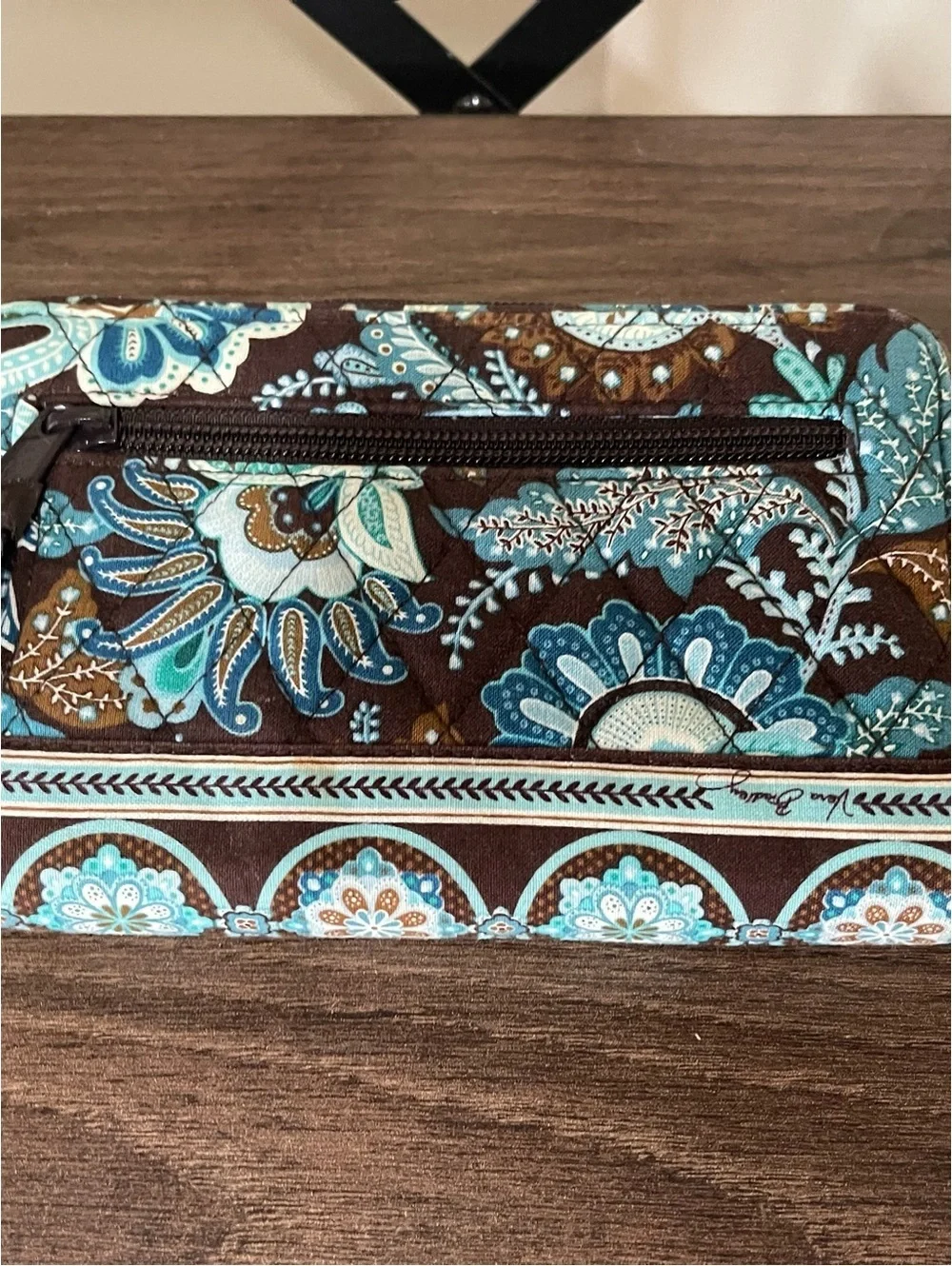 Vera Bradley Quilted Floral Print Wallet with Turn Lock Closure